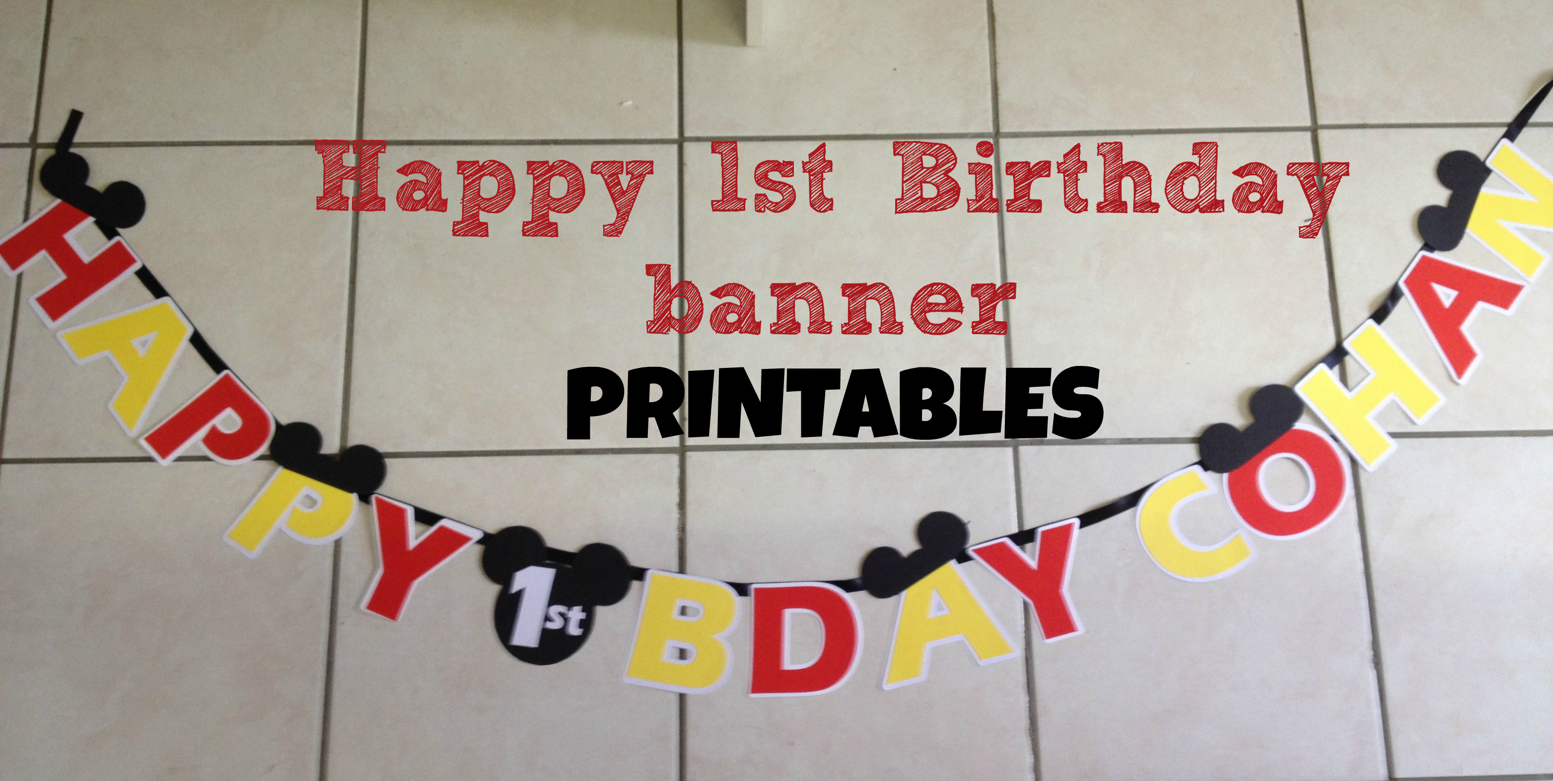 Mickey Mouse Birthday banner