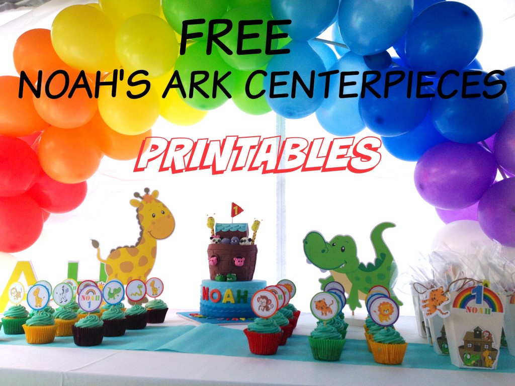 How To Make FREE Noah s Ark Jungle Theme Centerpiece Printable
