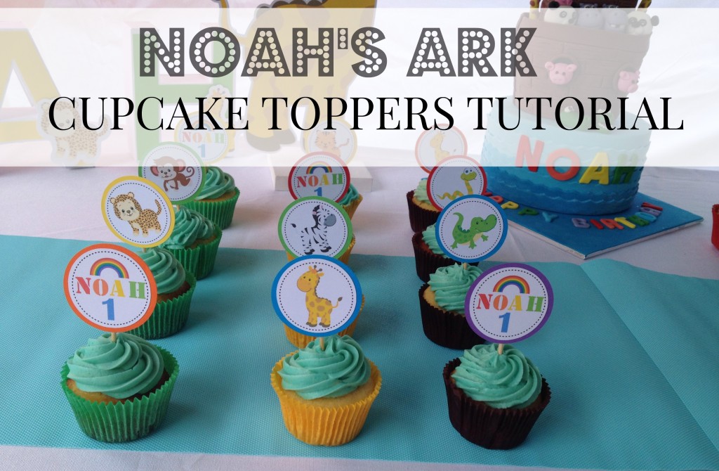 NOAHS ARK CUPCAKE TOPPER TUTORIAL