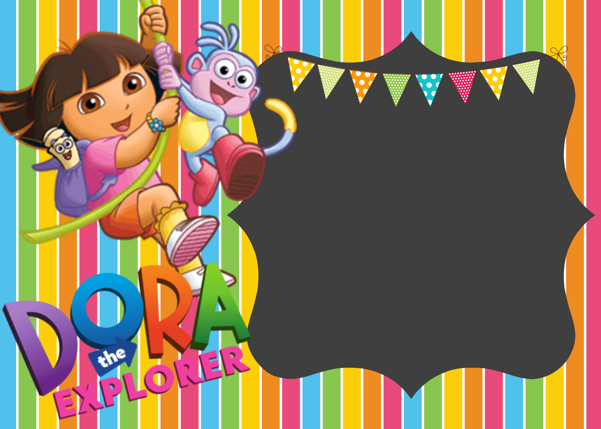 How To Make Dora The Explorer Digital Invitations 