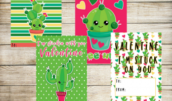 Free Cactus Valentine Cards for Kids