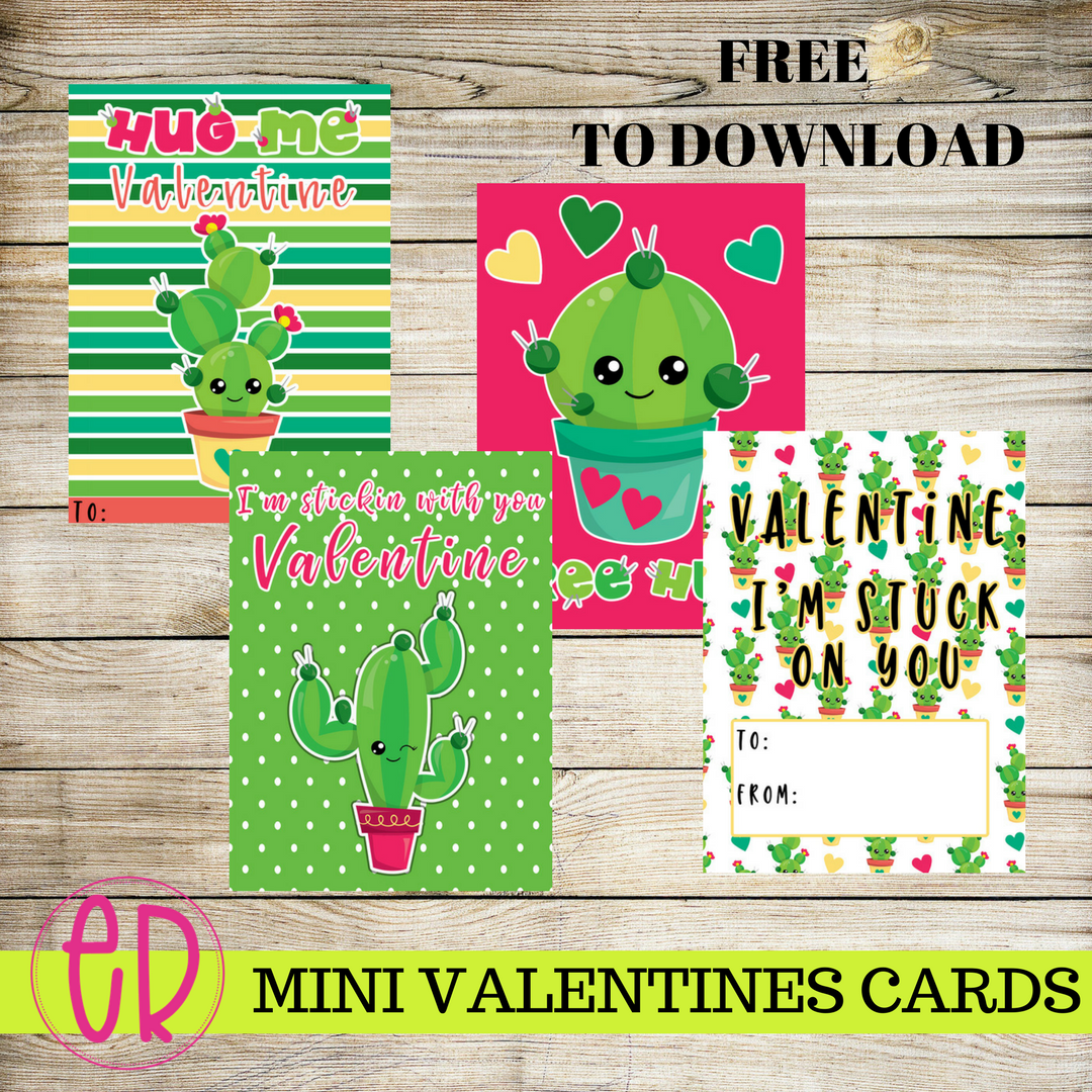 free cactus valentine cards for kids