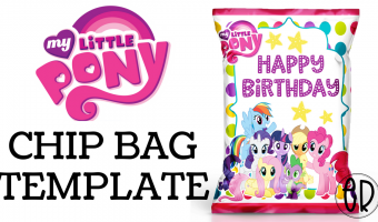 My Little Pony Chip Bag Favor | Free template included