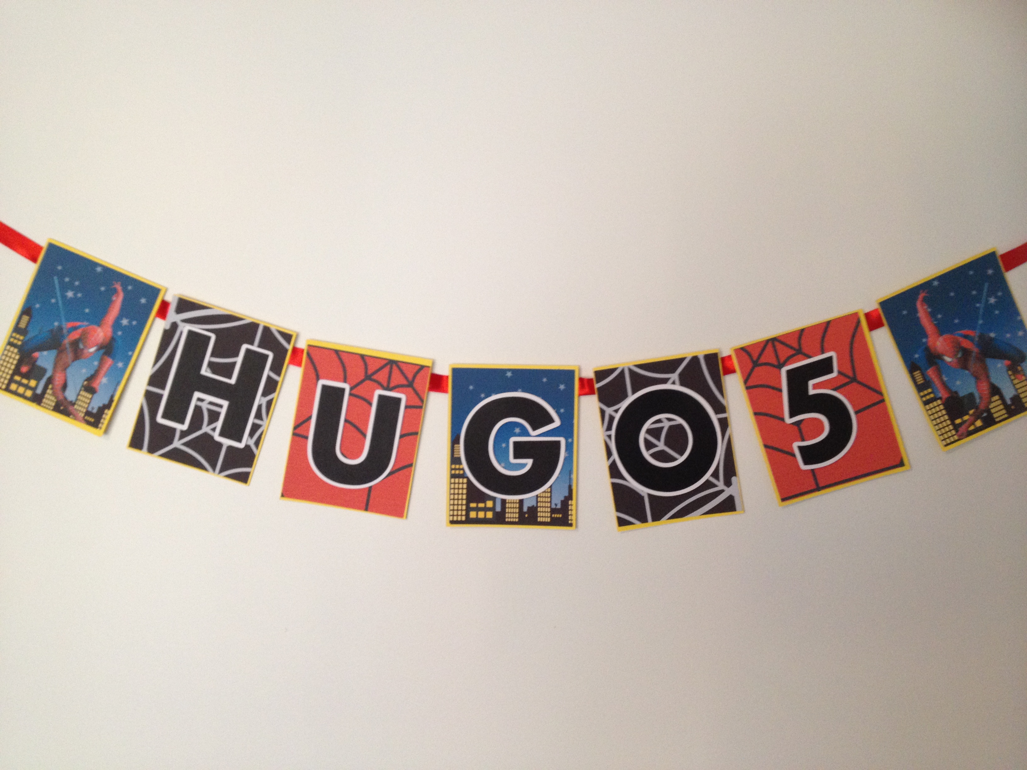 spiderman superhero name birthday banner tutorial