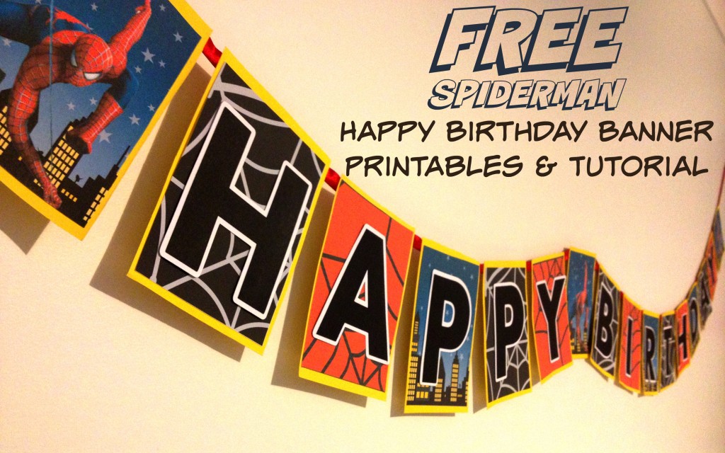SUPERHERO SPIDERMAN HAPPY BIRTHDAY BANNER 