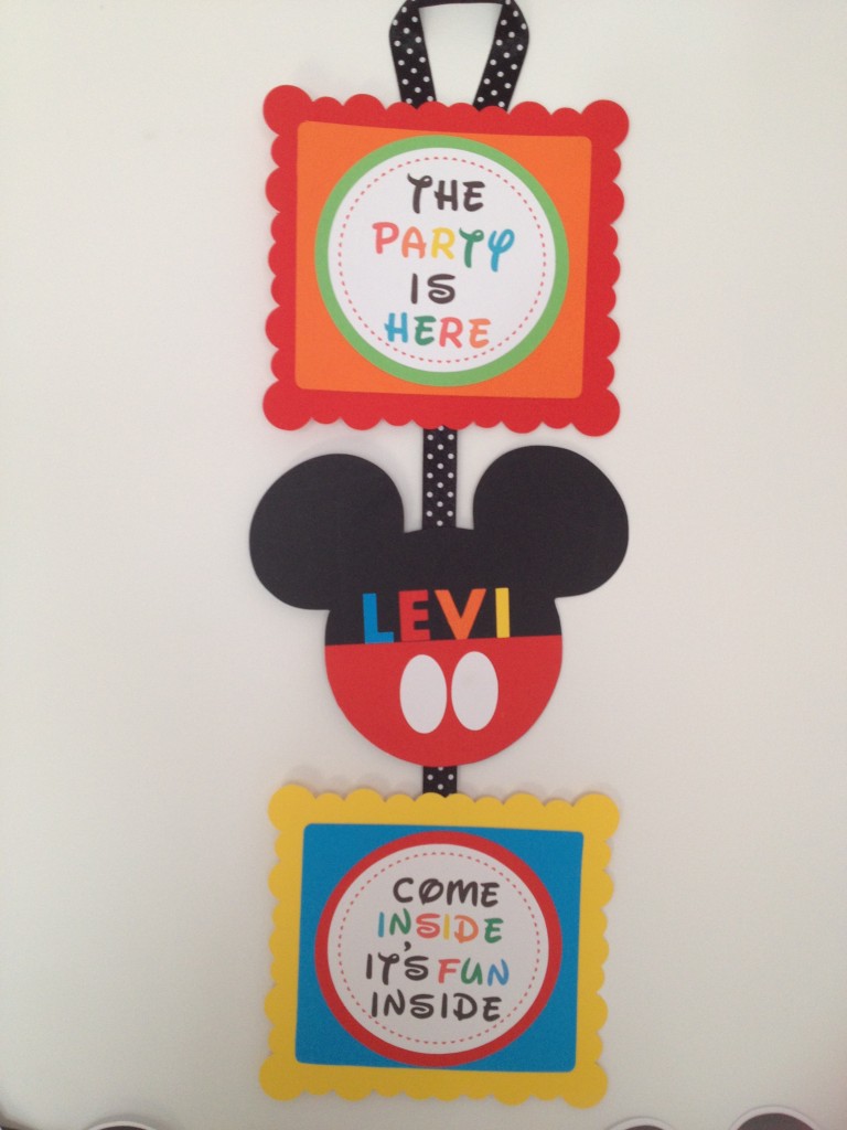 Mickey Mouse Door Sign
