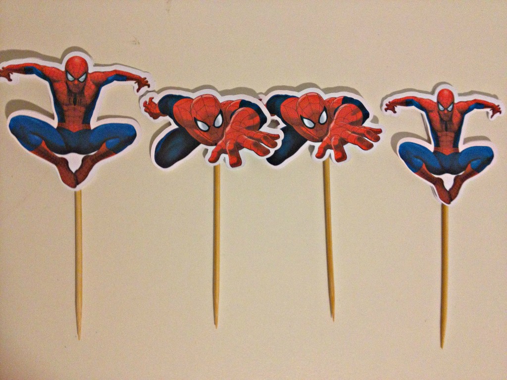spiderman cupcake toppers
