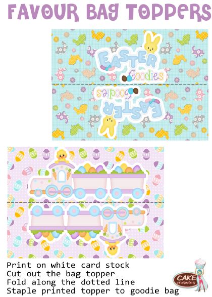 Free easter favour bags printable