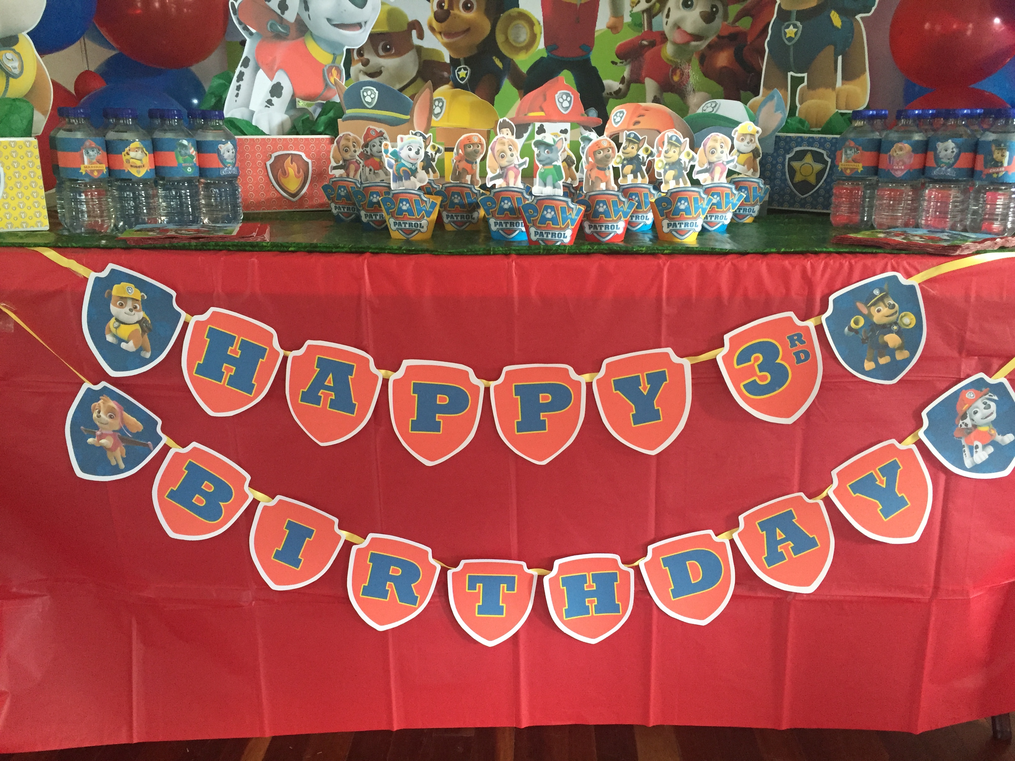 Paw Patrol birthday banner