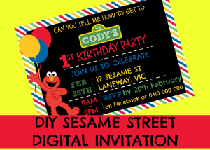 Sesame Street Digital invitation youtube