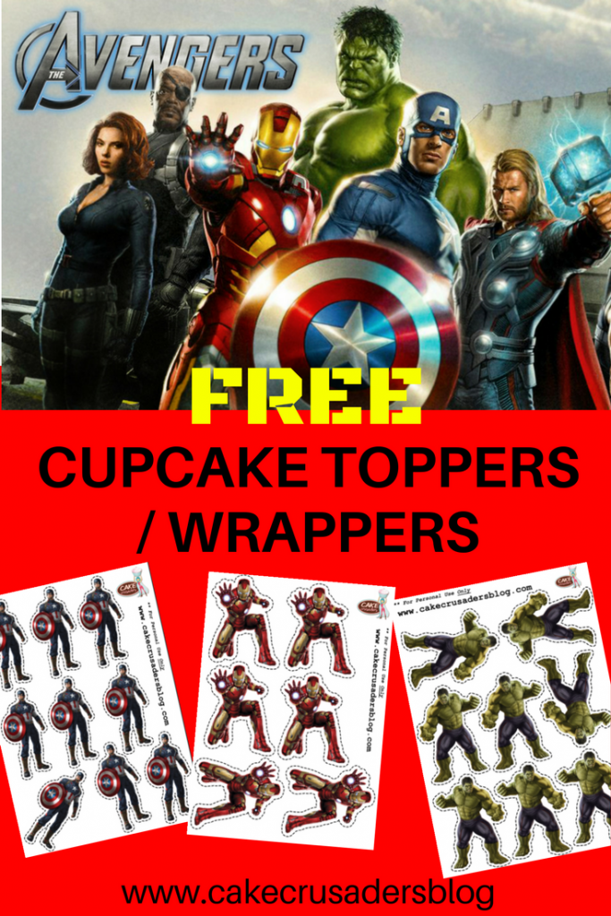 AVENGERS CUPCAKE TOPPER PRINTABLES