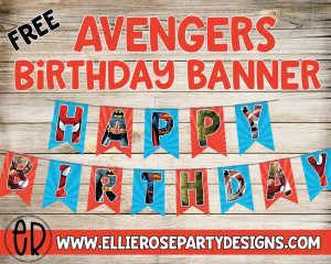 SUPERHERO MARVEL AVENGERS PARTY IDEA BIRTHDAY BANNER FREE DIY
