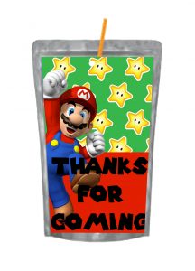 SUPER MARIO BROTHER CAPRI SUN LABELS