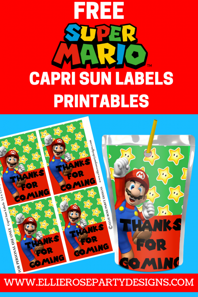 Free Printable Capri Sun Label Template Free