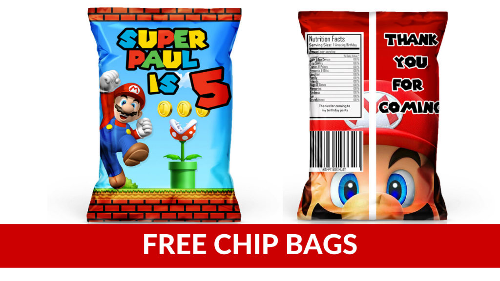 FREE SUPER MARIO POTATO CHIP BAG PRINTABLES