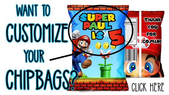 CUSTOMIZE SUPER MARIO BROTHER CHIP BAG PRINTABLE PARTY IDEA 1