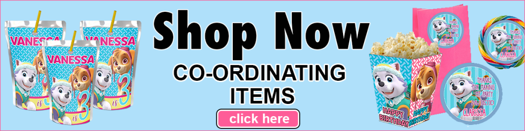 EVEREST AND SKYE PARTY PRINTABLE SHOP UPDATE 1