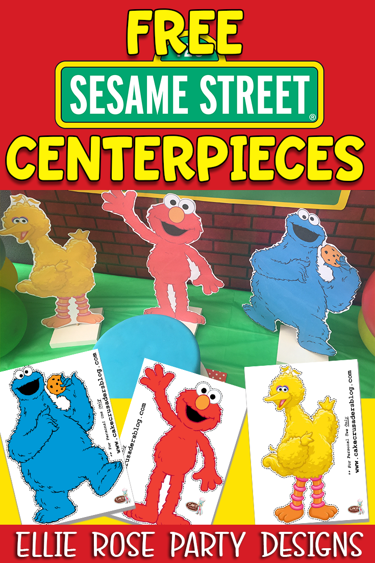 diy sesame street party decorations centerpieces elmo big bird cookie monster ellierosepartydesigns com